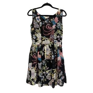 Yumi Floral Mini Dress Black Medium